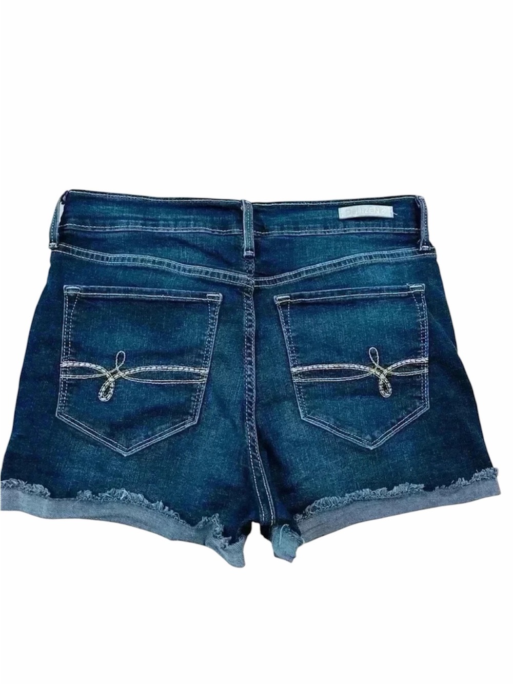 Levi’s Denizen High Rise Faded Webbed Stretch Denim Jean Shorts Size 11 (W30)